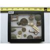 Image 1 : MINI DISPLAY CASE with RELICS & COINS FOUND IN ENGLAND with a Metal Detector