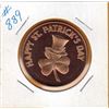 Image 1 : 1 OUNCE COPPER  .999 FINE - HAPPY ST. PATRICK'S DAY