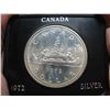 Image 2 : 1972 CANADIAN CASED SILVER DOLLAR - VOYAGEUR DESIGN
