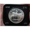 Image 2 : 1973 CANADIAN CASED SILVER DOLLAR - R.C.M.P.  CENTENNIAL