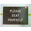 Image 1 : Restaurant "Please Seat Yourself" Sign