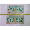 Image 1 : Lot of 2 Sask. License Plates