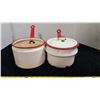 Image 3 : Vintage Enamel Double Boiler Pots