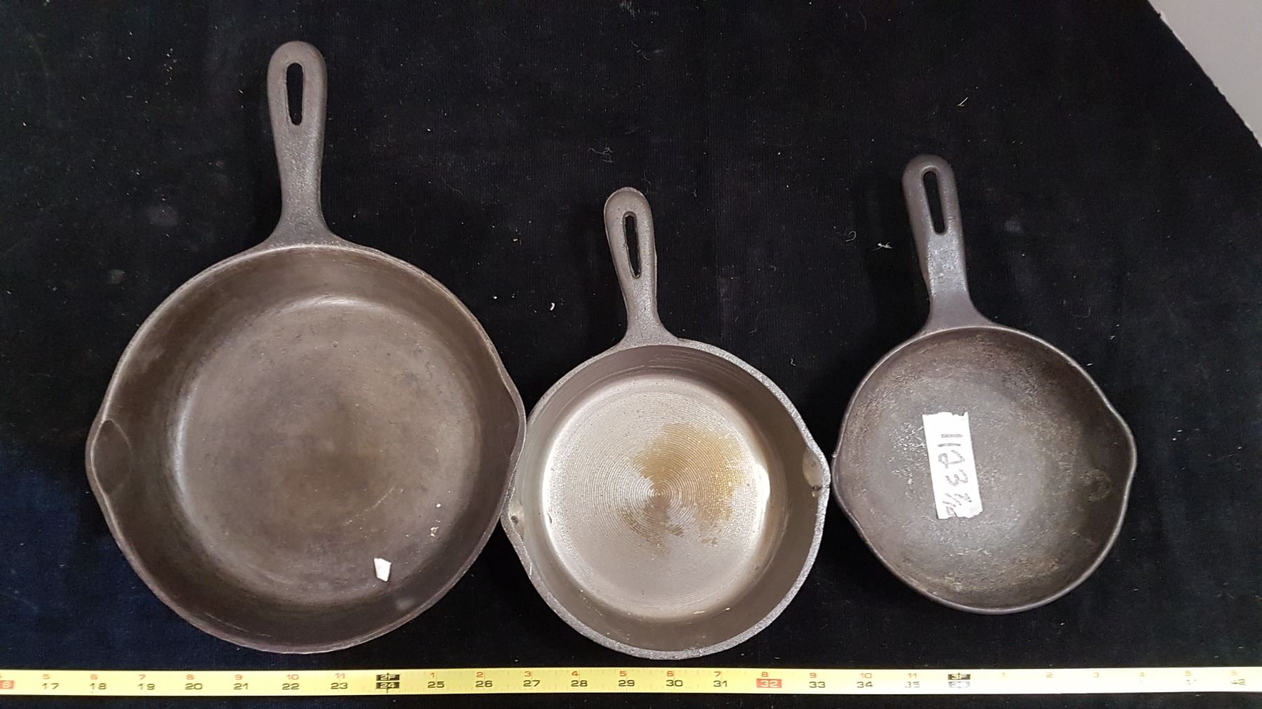 Vintage Set 3 Cast Iron Frying Pans Schmalz Auctions