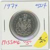 Image 1 : 1974 50 Cent  Missing "s"