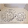 Image 1 : 2 GLASS CRYSTAL CANDY DISHES