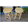 Image 1 : 2 Wood Bar Stools