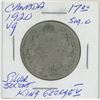 Image 1 : 1920 Silver 50 Cent King George V VG