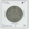 Image 1 : 1932 George V 50 Cent F