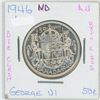 Image 1 : 1946 George VI 50 Cent ND Die Clash Both Sides, AU