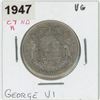 Image 1 : 1947 George VI 50 Cent ND, C7R, VG
