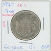 Image 1 : 1947 George VI 50 Cent Short, Straight, CR7, WD