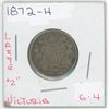 Image 1 : 1871 - H, Victoria 25 Cent , Large 2, G-4
