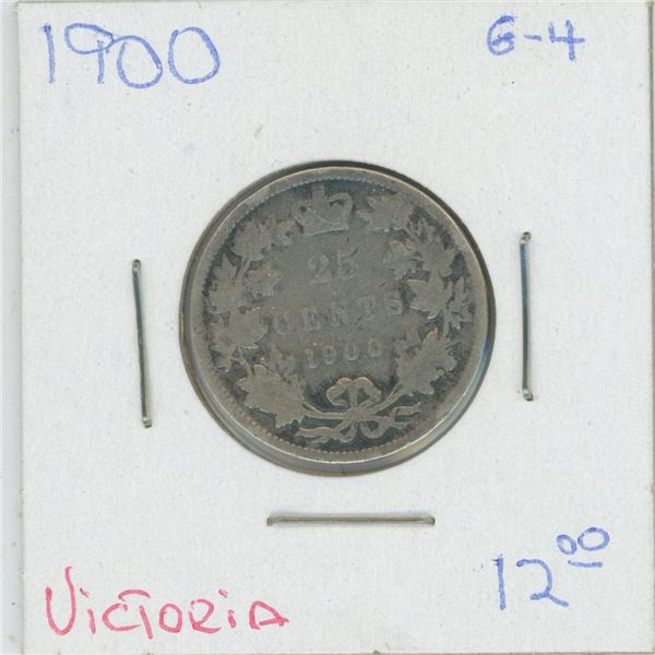 1900 Victoria 25 Cent G-4