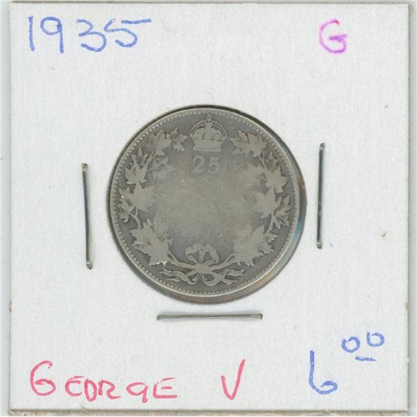 1935 George V 25 Cent G