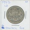 Image 1 : 1953 LD  Laureta Elizabeth II 50 Cent, No Shoulder Fold AU