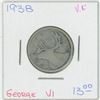 Image 1 : 1938 George VI 25 Cent VF