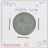 Image 1 : 1947 George VI Maple Leaf 25 Cent EF