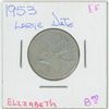 Image 1 : 1953 Large Date Elizabeth 25 Cent EF