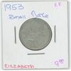 Image 1 : 1953 Small Date Elizabeth 25 Cent EF