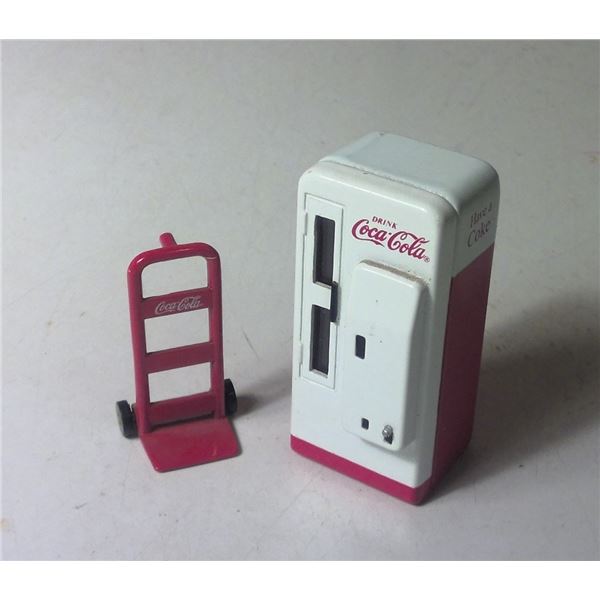 Die Cast Coca Cola Machine and dolly by Ertl Toys