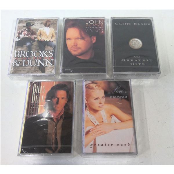 Lot of 5 unopened Prime Country Cassette Tapes