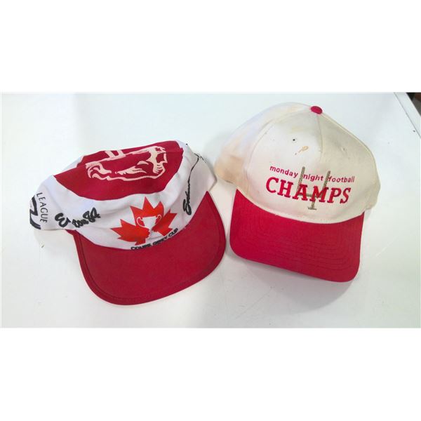 Lot of 2 vintage football hats