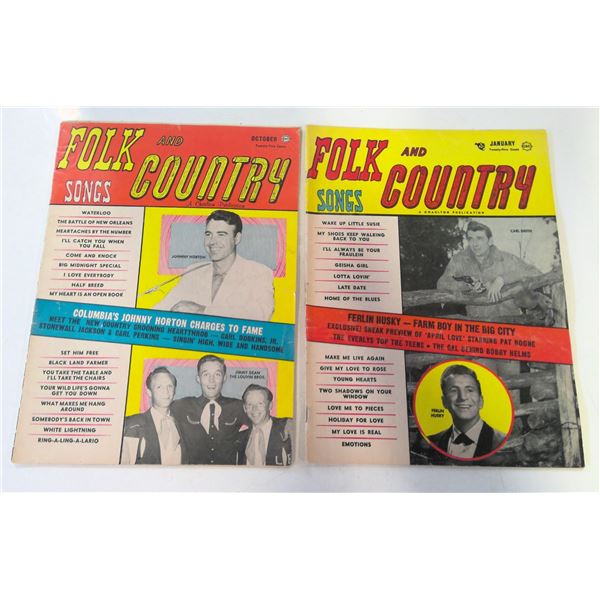 Lot of 2 1950s Folk and Country Songs Magazines