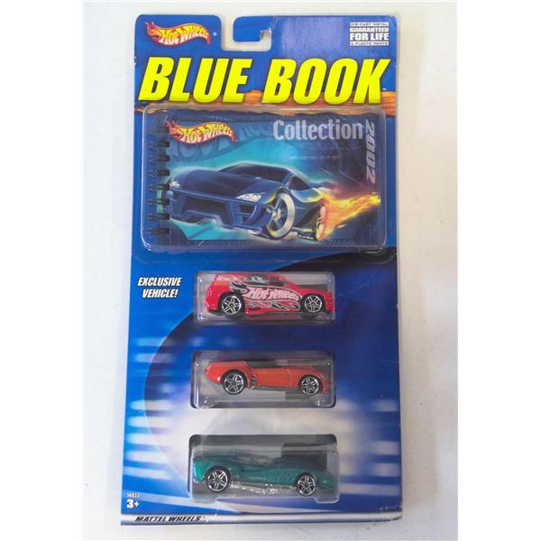 Hot Wheels 2002 Blue Book with 3 cars - still sealed