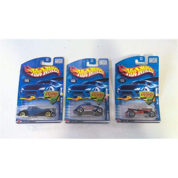 Lot of 3 Hot Wheels 2002 Cars still sealed