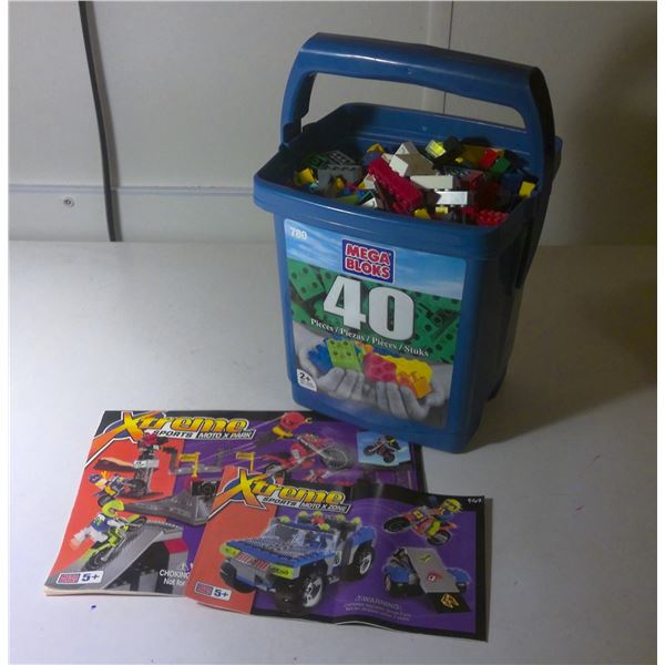 Large Container lot Mega Bloks pieces and instructions