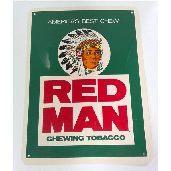 Red Man Chewing Tobacco Advertising Sign