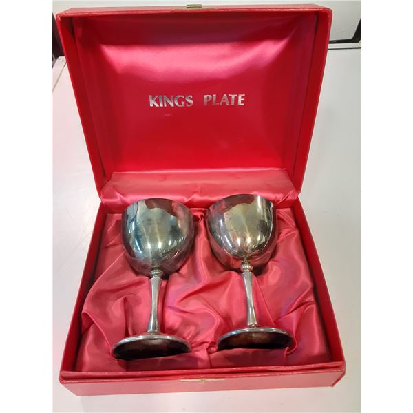Kings Plate Wine Glasses in Box