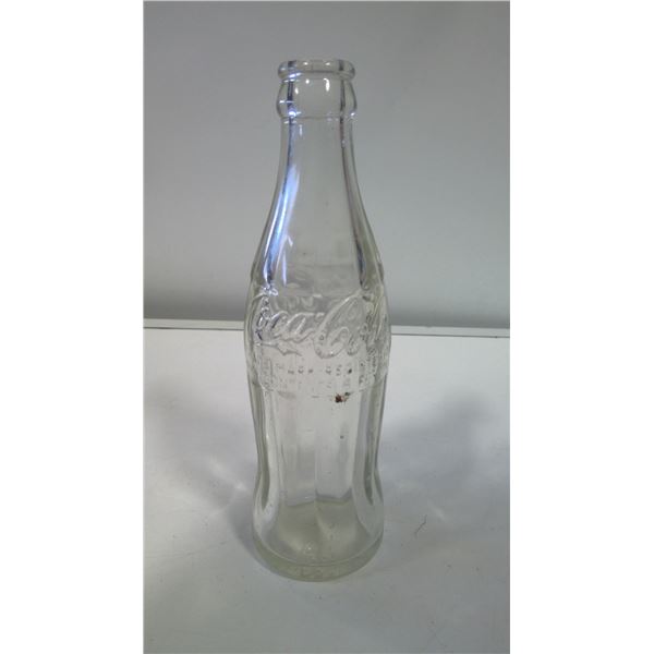Heavy Glass Coca Cola Bottle Stamped 54'
