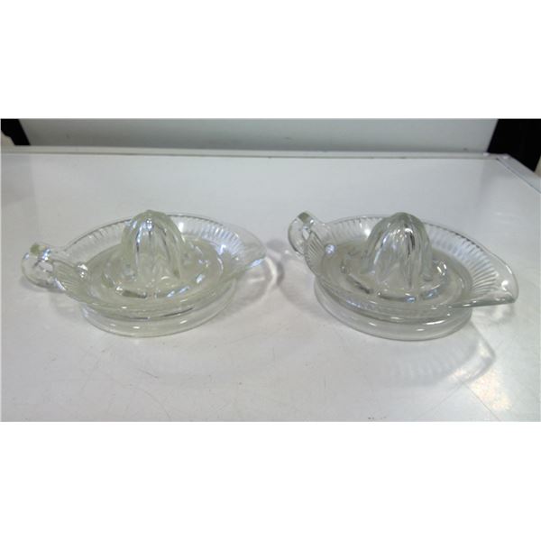 Lot of 2 Glass Juicers