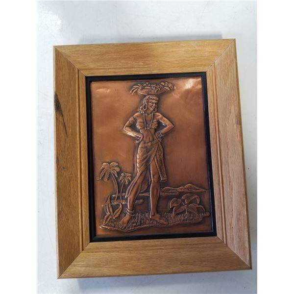 Island Girl copper wall hanging