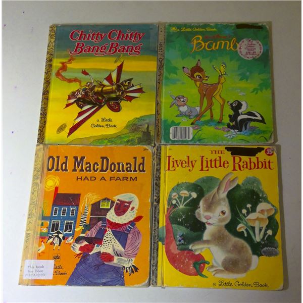 Lot of 4 vintage Little Golden Books