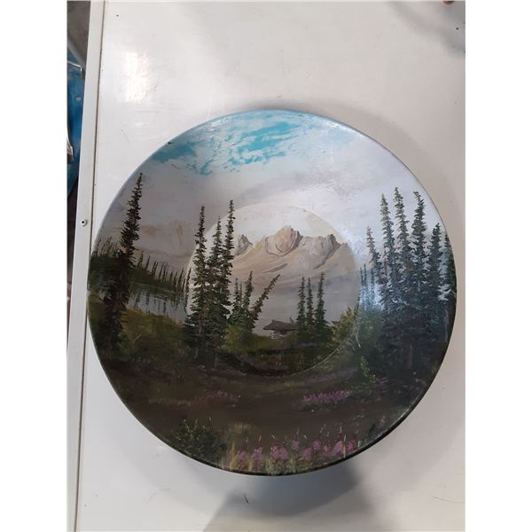 Hand Painted 16" Gold Pan from Yukon