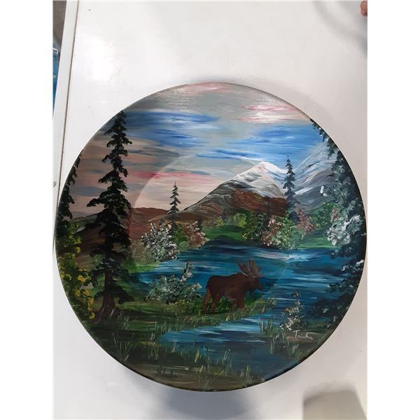 Hand Painted 16" Gold Pan from Alaska