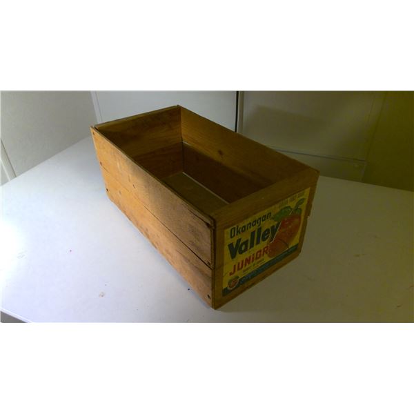 Vintage Okanagan B.C. Fruit wood crate