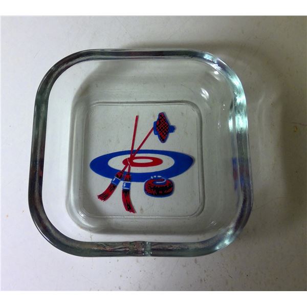 Vintage Curling Glass Ash Tray