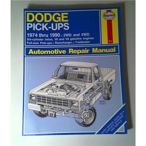 Haynes Dodge Pickups 1974-1990 #912 Manual