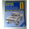 Image 1 : Haynes Dodge Pickups 1974-1990 #912 Manual