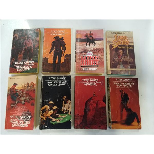 Lot of 8 Western Novels by Luke Short