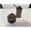 Image 2 : Antique lamp oiler and small antique lamp
