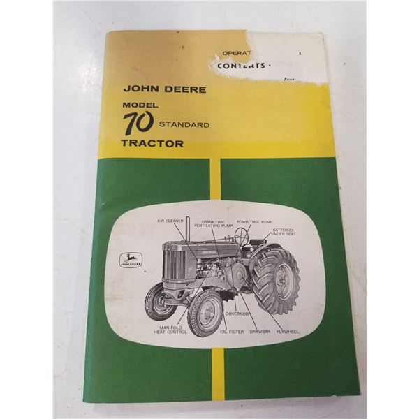 John Deere Model 70 Tractor manual