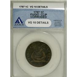 1787 1C Fugio Cent, STATES UNITED, Cinquefoils VG10 AN