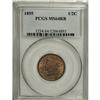 1855 1/2 C Red and Brown MS64 PCGS