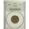 1856 1/2 C Red and Brown MS63 PCGS