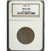 Image 1 : 1854 1C Brown MS61 NGC